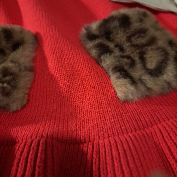 * RED RACHEL ZOE Perfect (Unique )Holiday Sweater Dress / (GIRL'S) size 5-6 - Picture 5 of 5